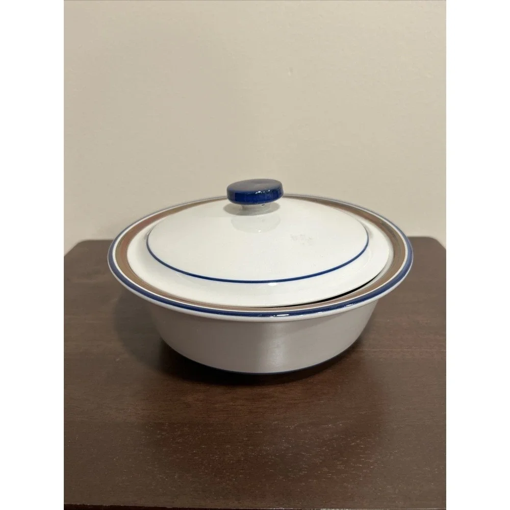 salem‎ stoneware Casserole Lidded Dish Blue